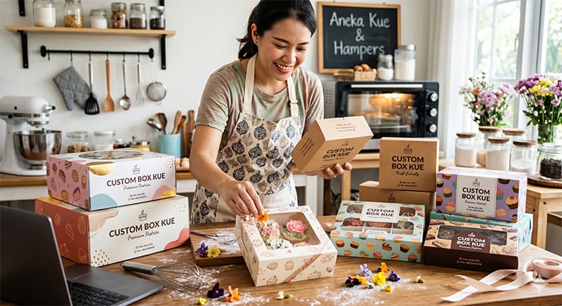 custom box kue